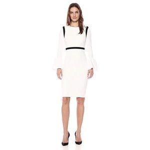 Calvin Klein White and Black Dress